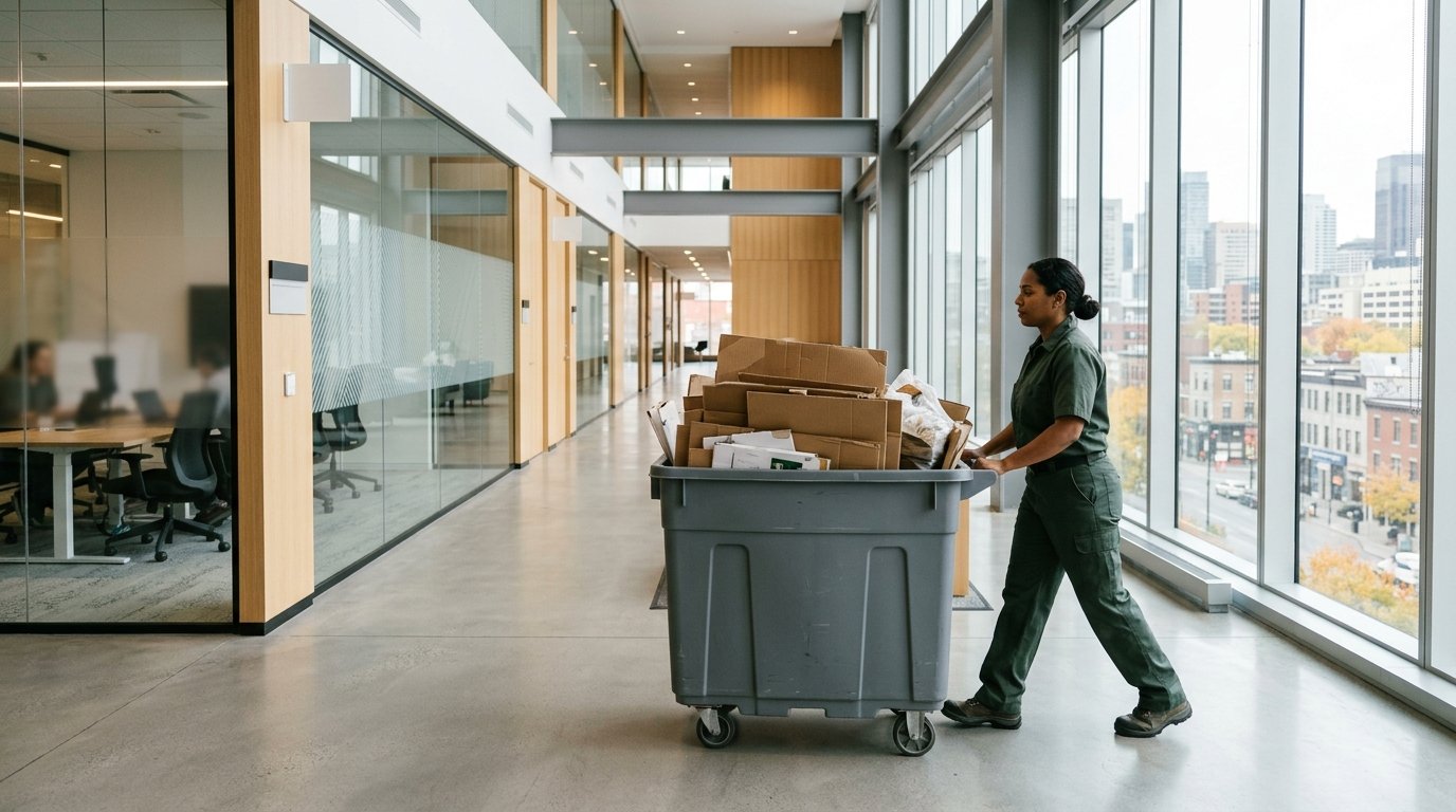 Collecte de déchets commerciaux en entreprise