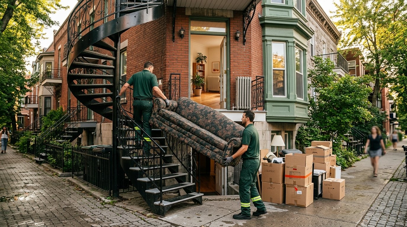 Débarras résidentiel dans un logement montréalais